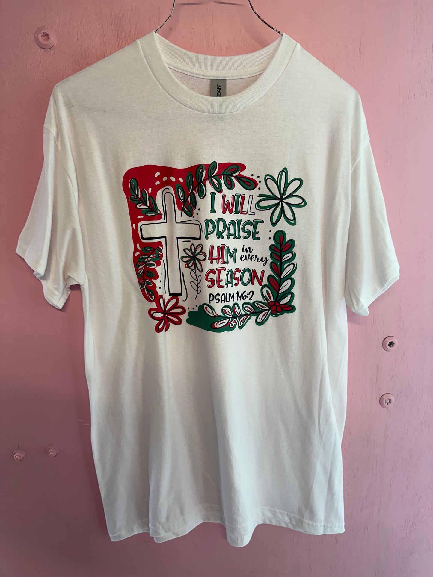 Adult medium praise him tshirt