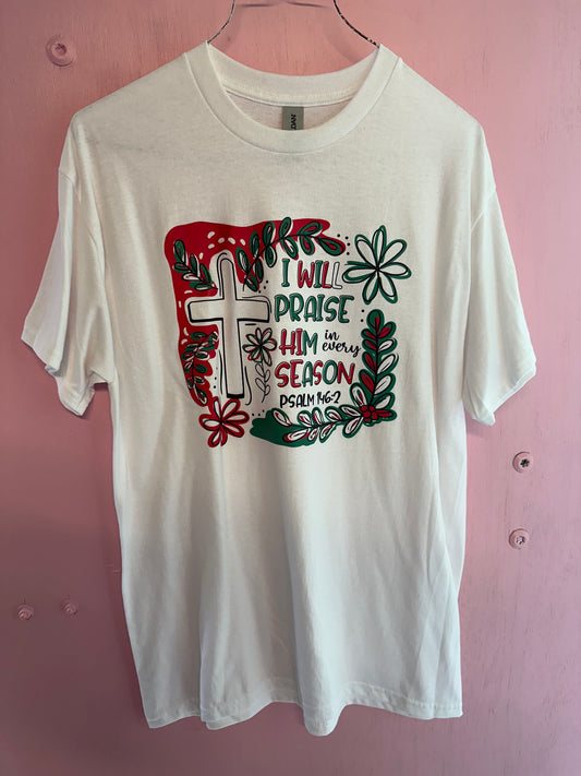 Adult medium praise him tshirt