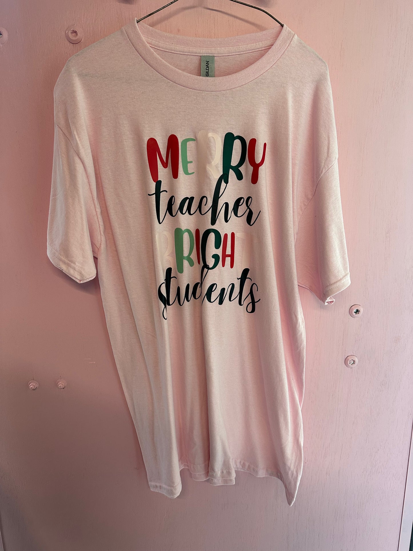 Adult large teach bright students tshirt