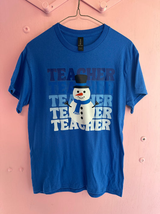 Adult small snowman tshirt