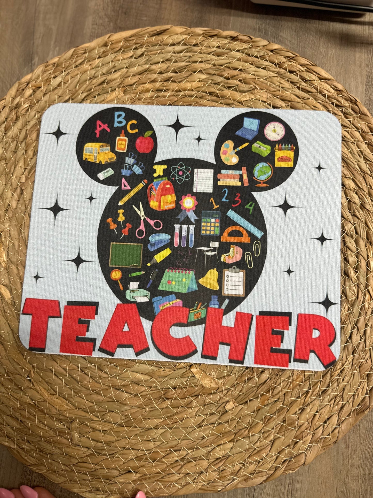 Mouse teacher mouse pad