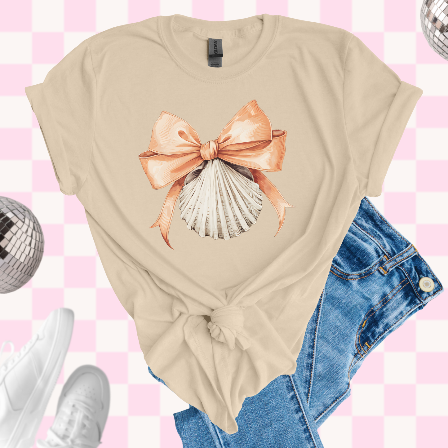 Coquette seashell tshirt