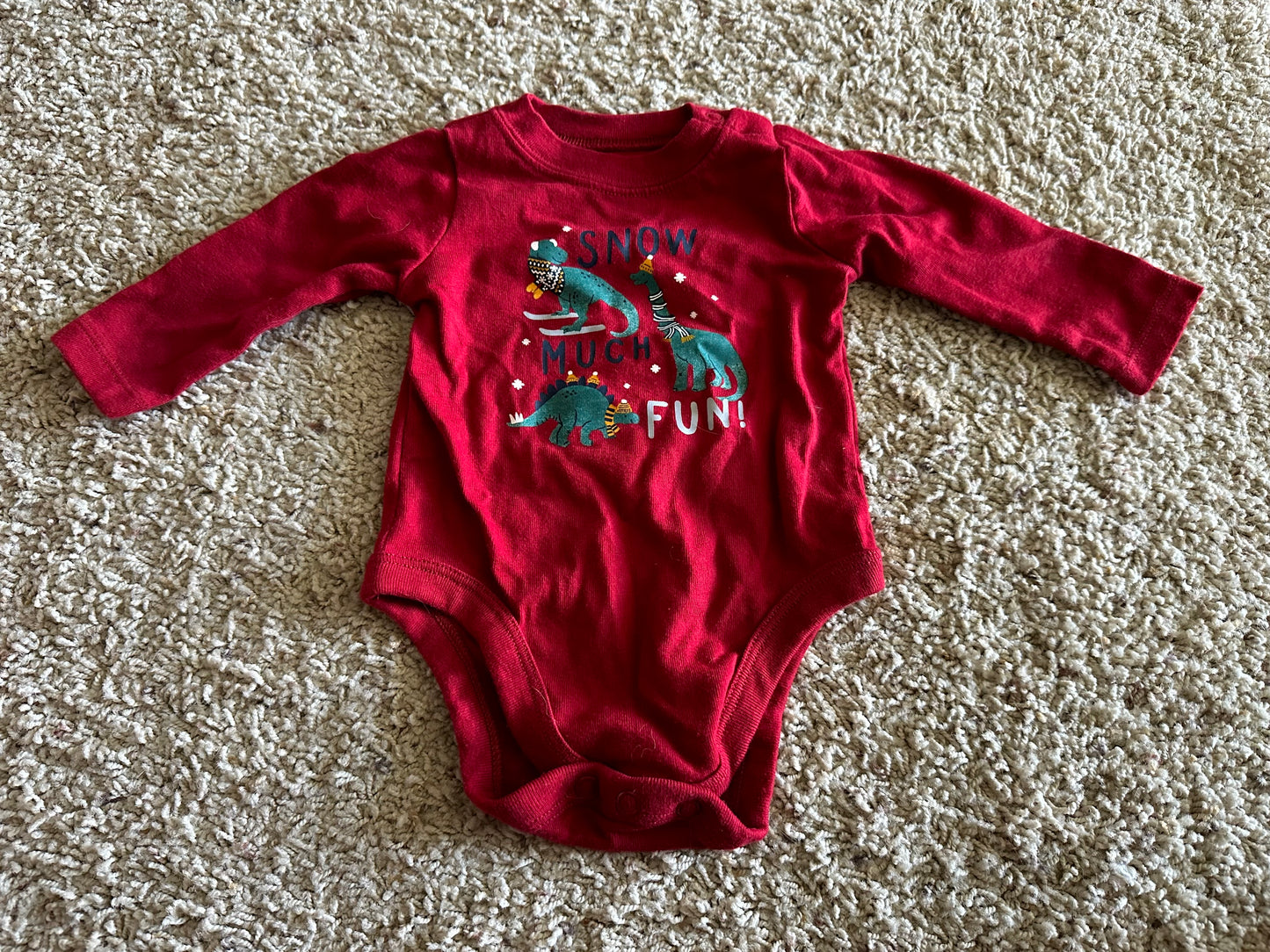 0/3m dino onesie