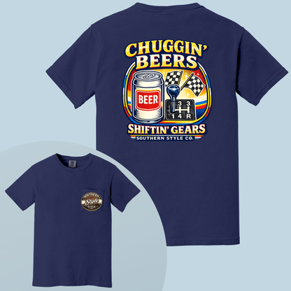 Chuggin' Beers & Shiftin' Gears Comfort Colors® Tee