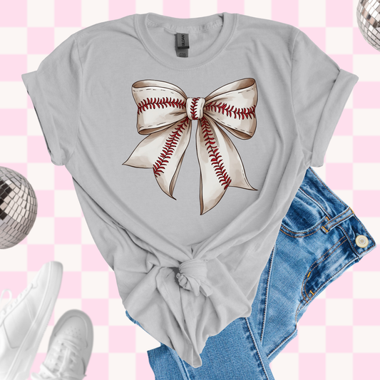 Baseball bow tshirt