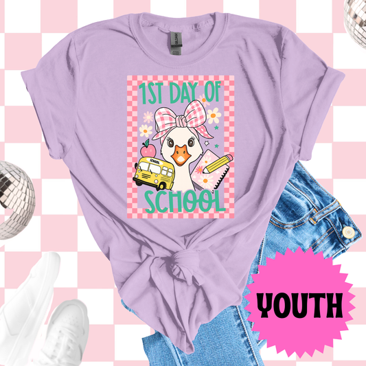 1st day of school goose tshirt