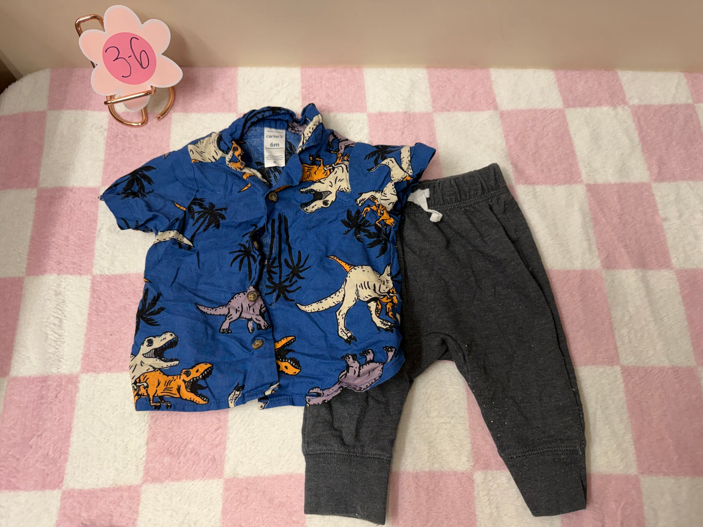 3/6m dino outfit