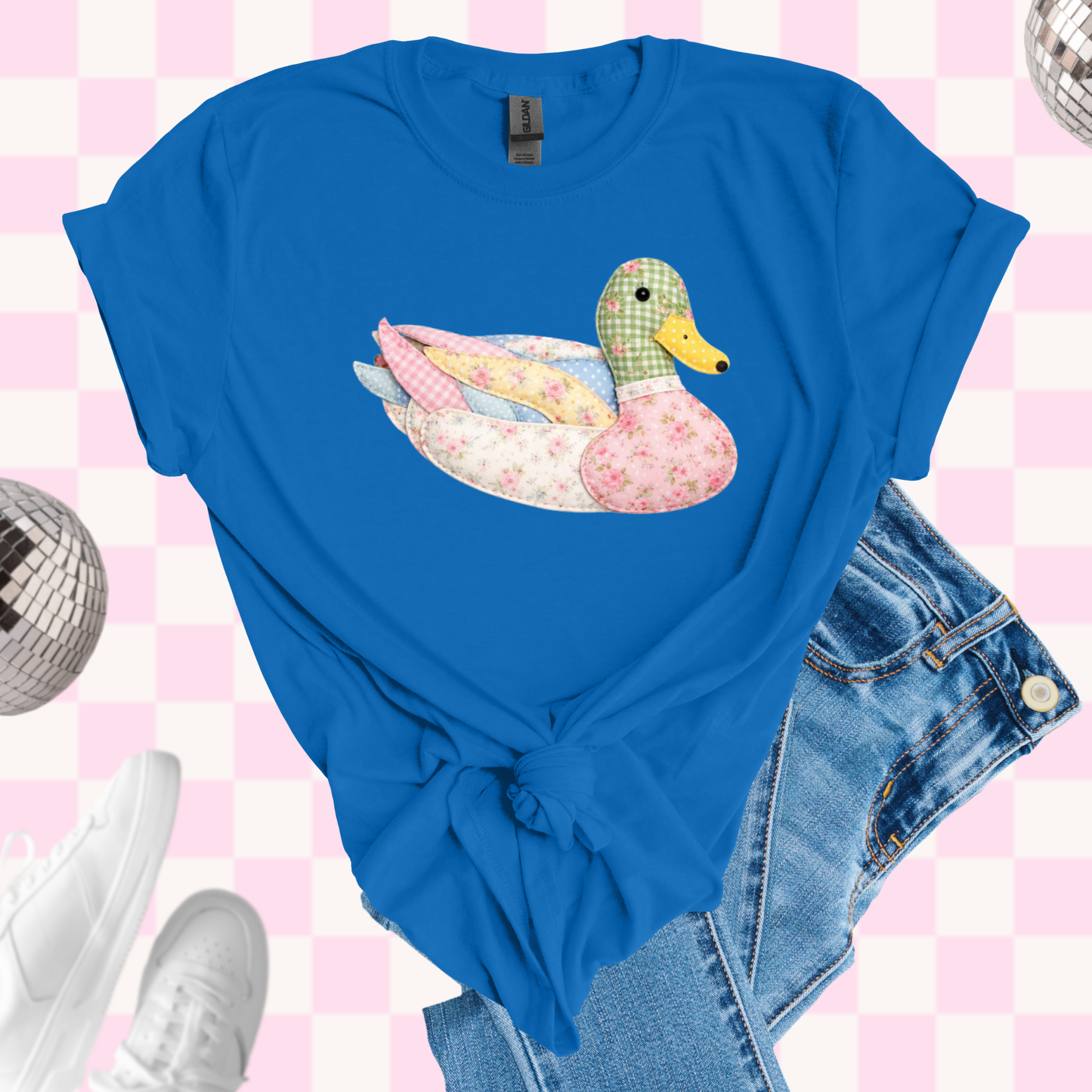 Patchwork duck shirt