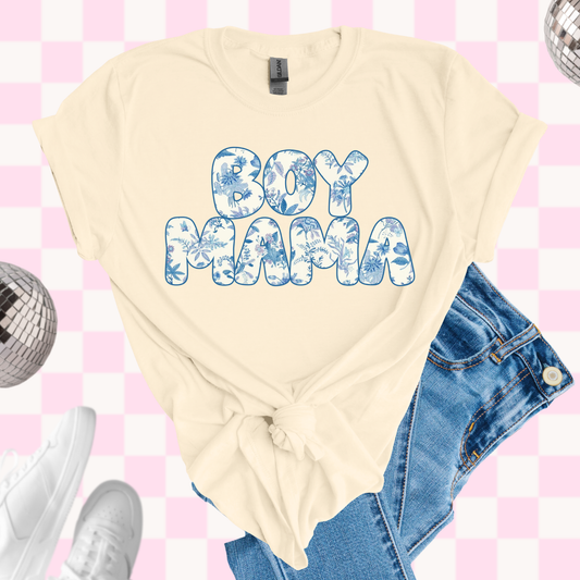 Boy mama floral shirt