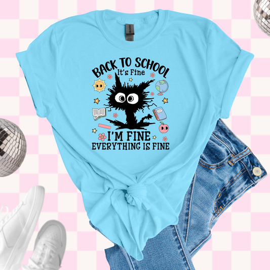 Back to school Cat tshirt