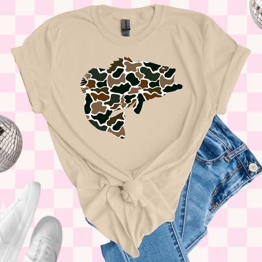 Camo bass tshirt