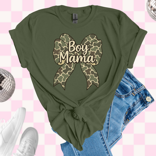 Boy mama bow tshirt