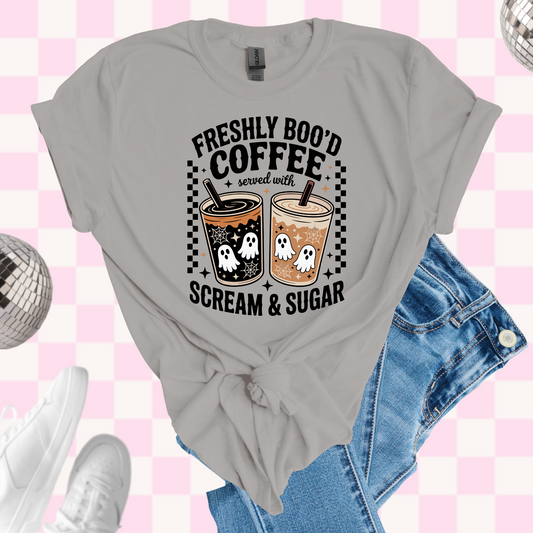 Freshly Boo'd coffee tshirt