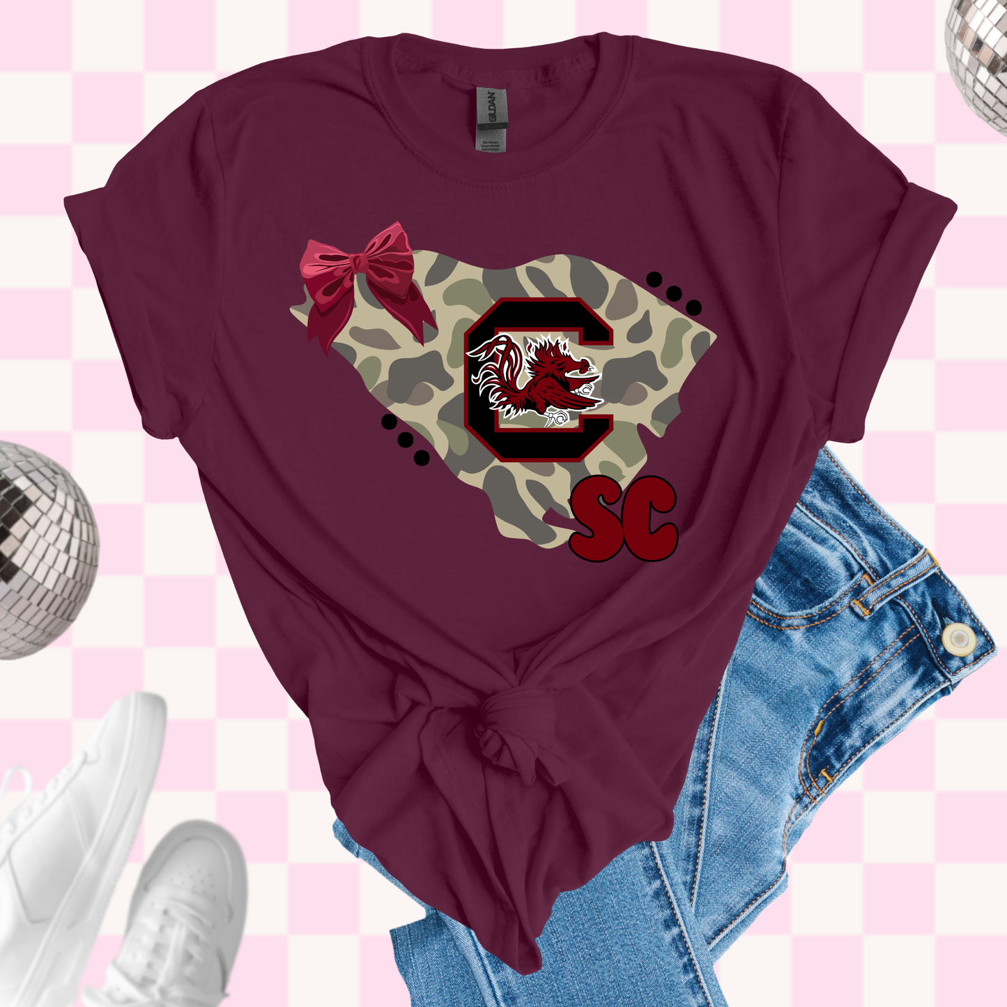 SC Gamecocks state camo shirt