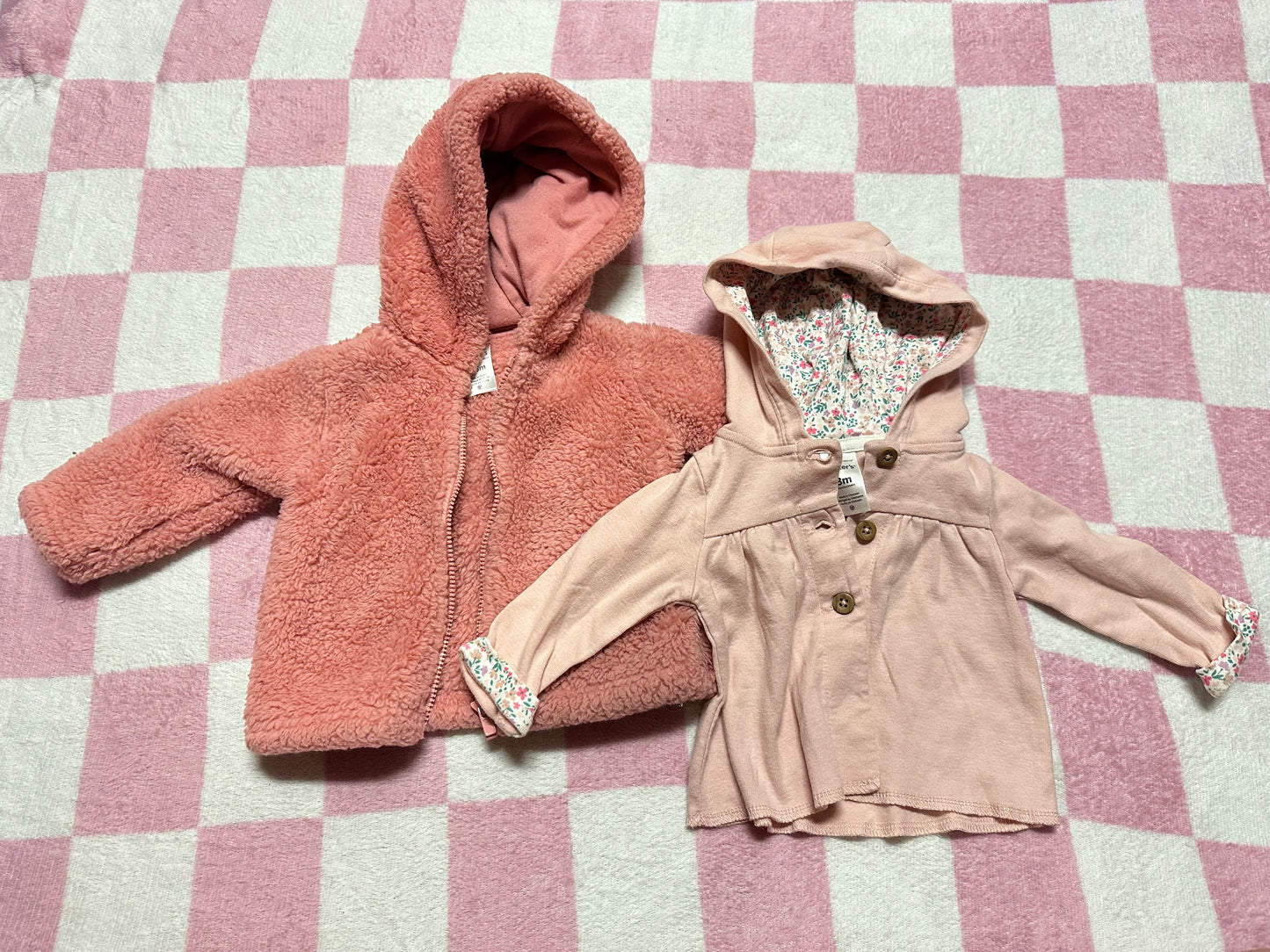 0/3m 2 pink jackets
