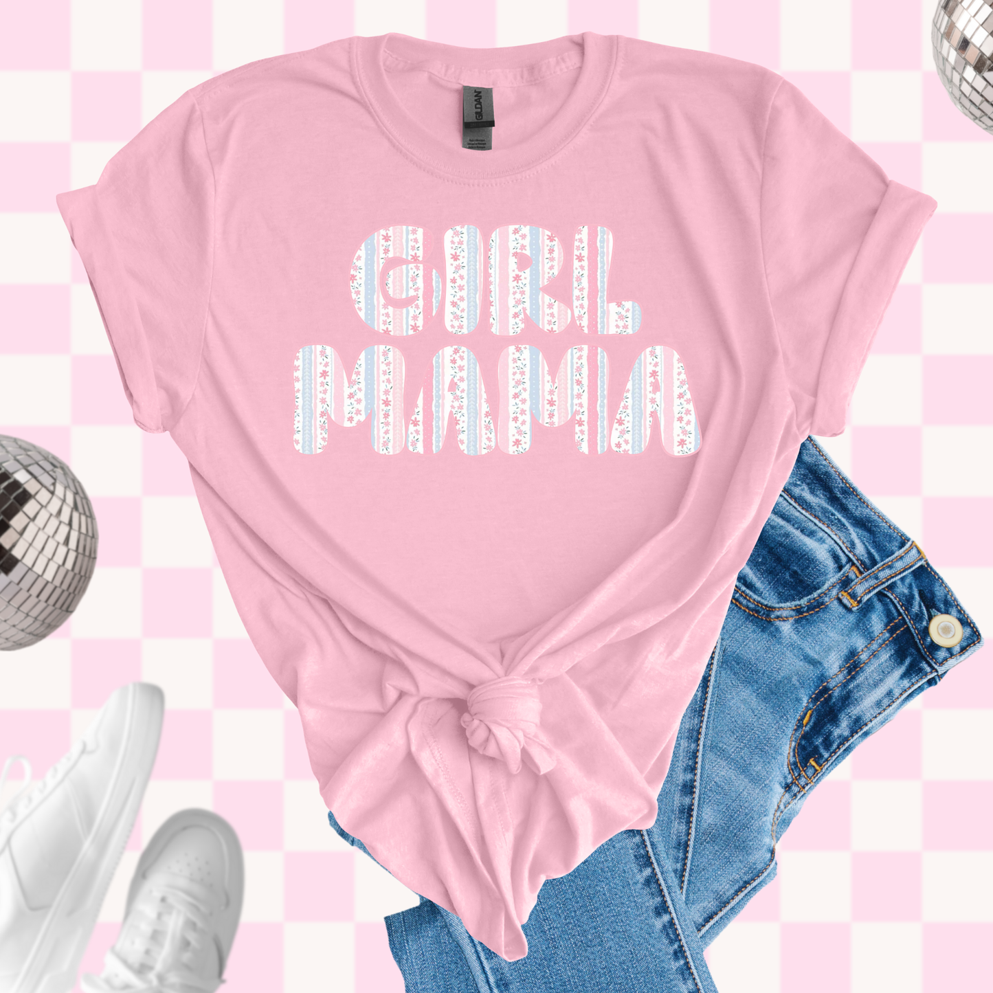 Girl mama floral shirt