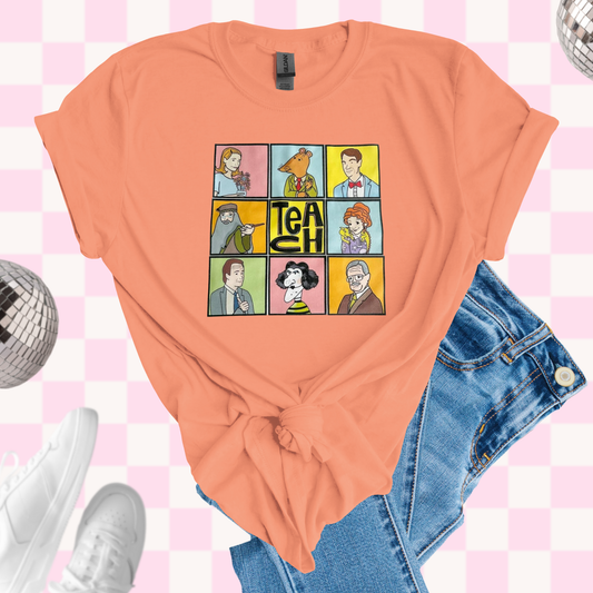 Teach characters tshirt