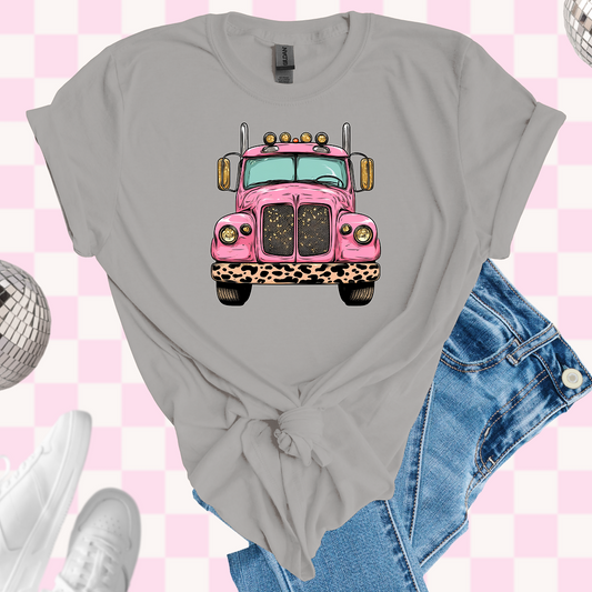 Pink truck tshirt