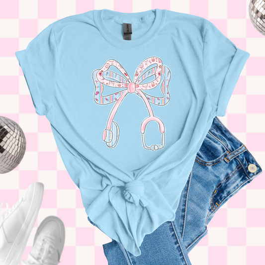 Pastel stethoscope shirt