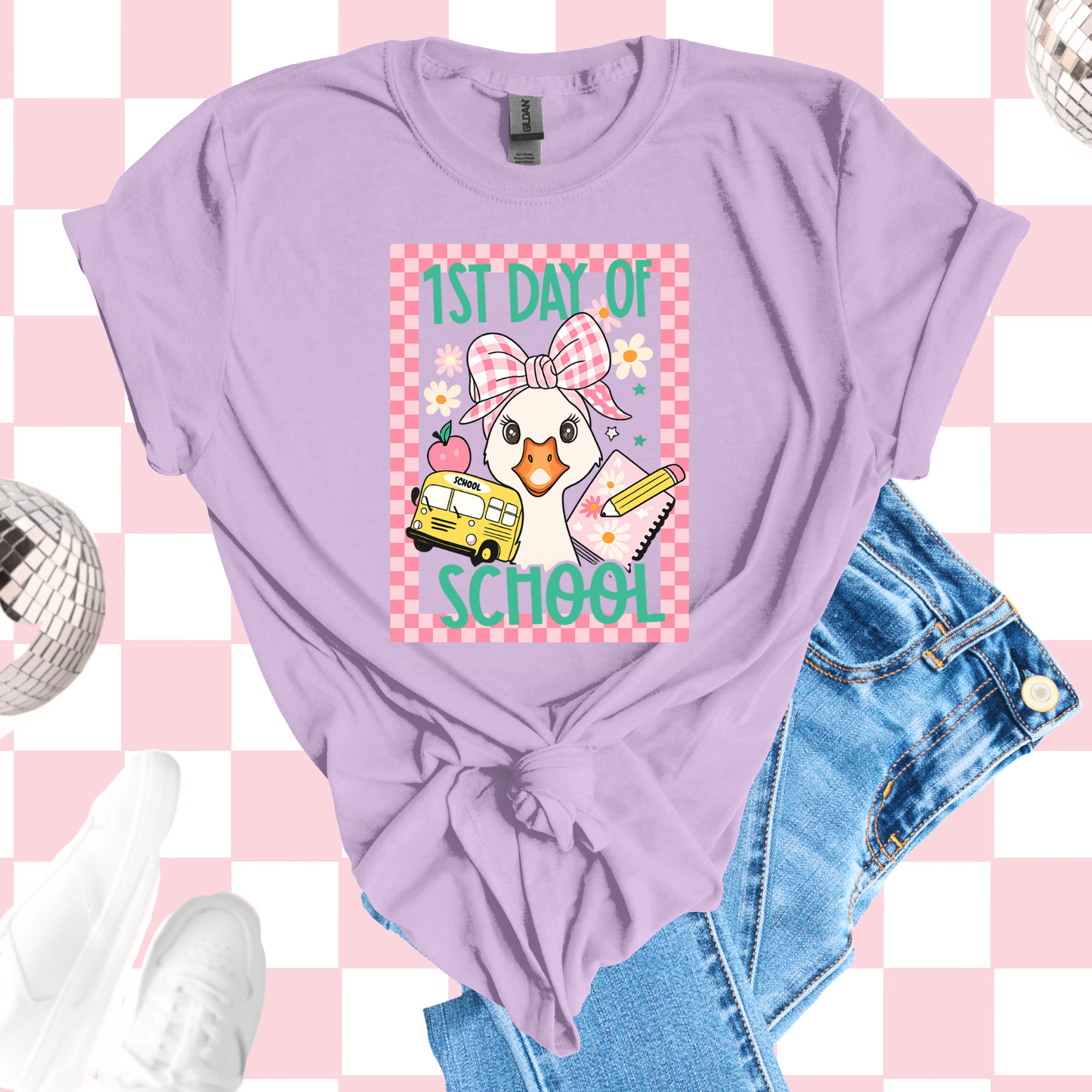 1st day of school goose tshirt