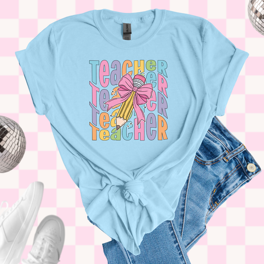 Colorful teacher tshirt