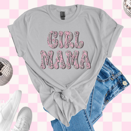 Camo girl mama tshirt