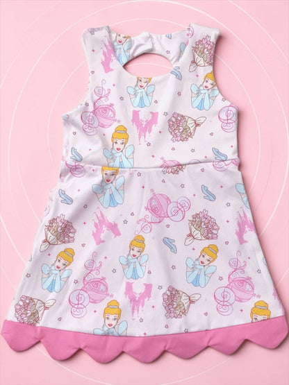 Princ*ess Cartoon character Hi-Performance dress with attached shorts.GSD120304-AMY