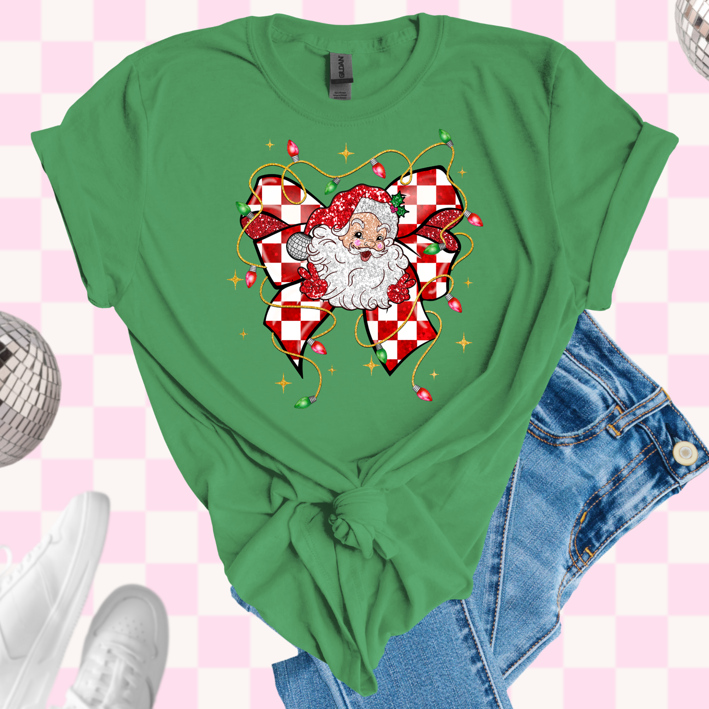 Santa bow shirt