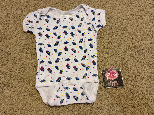 3/6m vehicles onesie