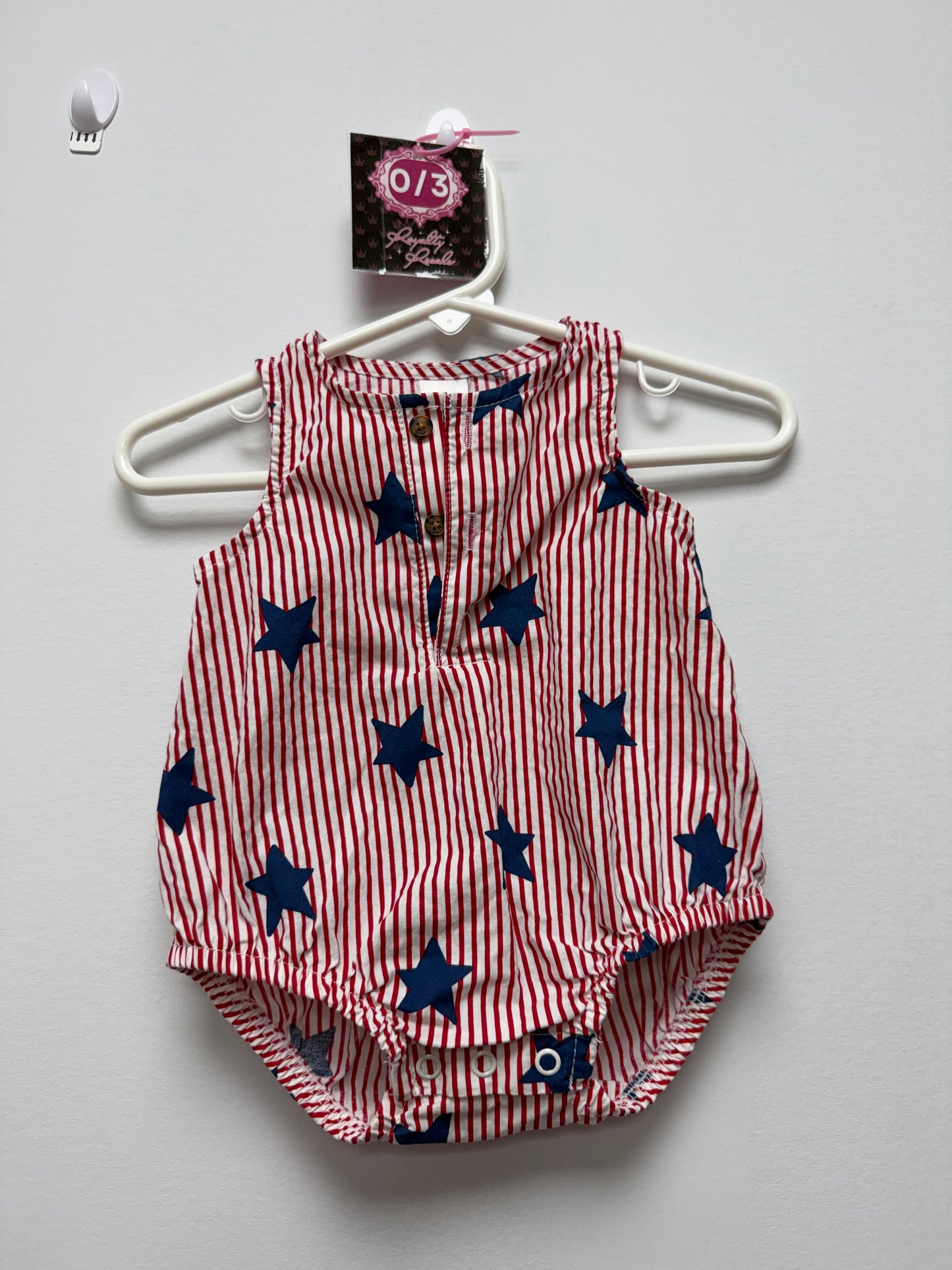 0/3m patriotic romper