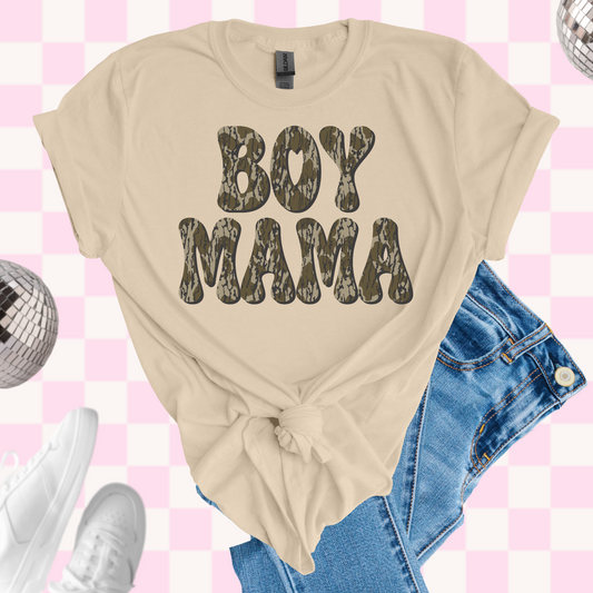 Camo boy mama tshirt