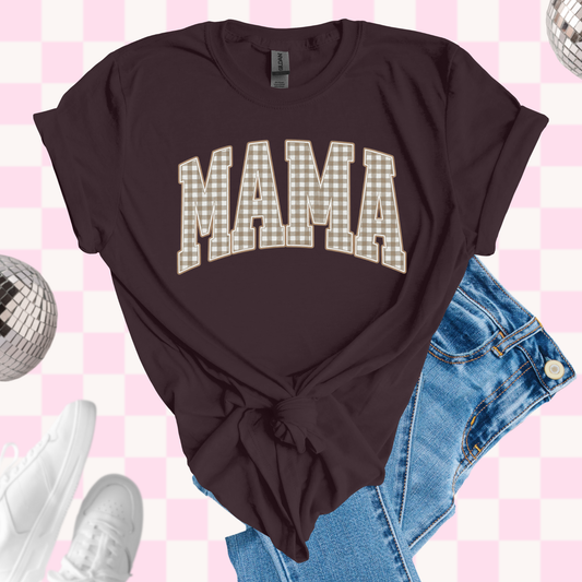 Gingham Mama tshirt