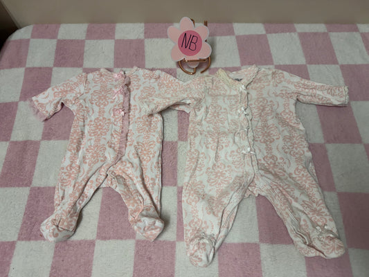 Newborn pink sleepers