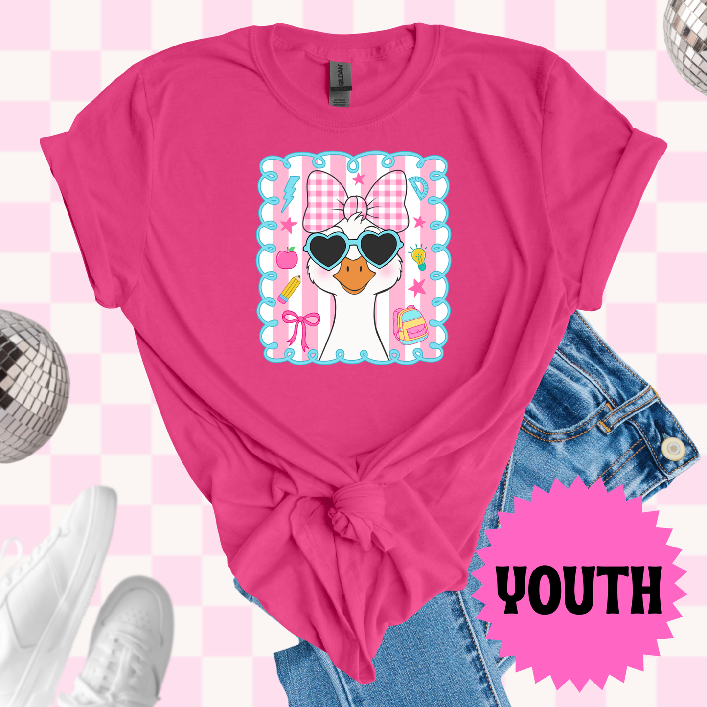 Pink school goose tshirt