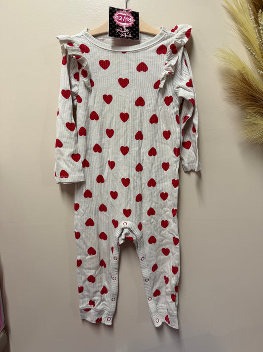 12/18m White with hearts outfit