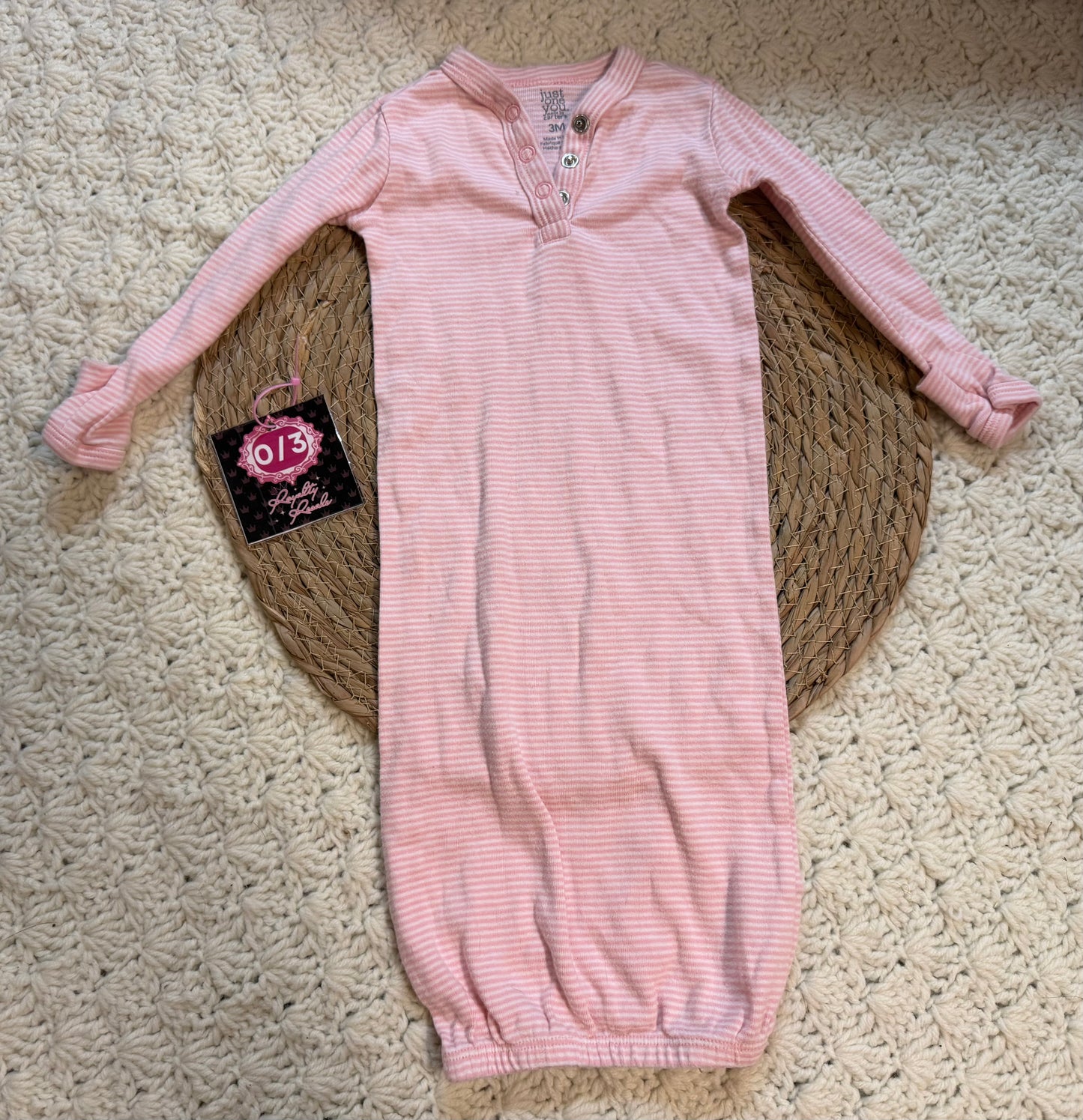 0/3m pink gown