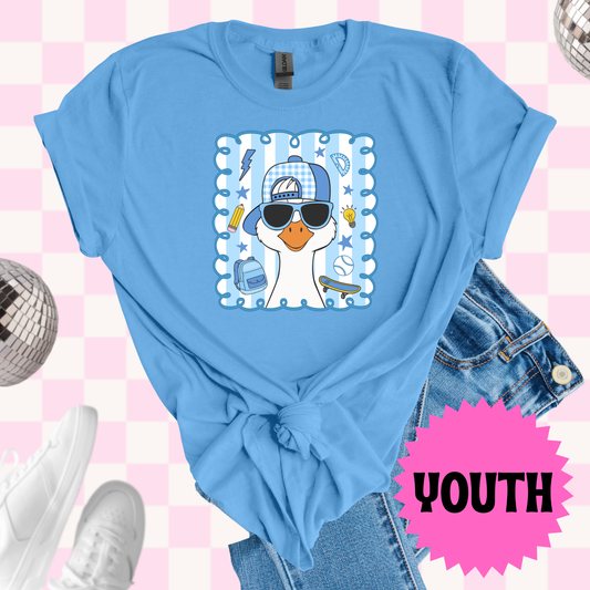 Blue school goose tshirt