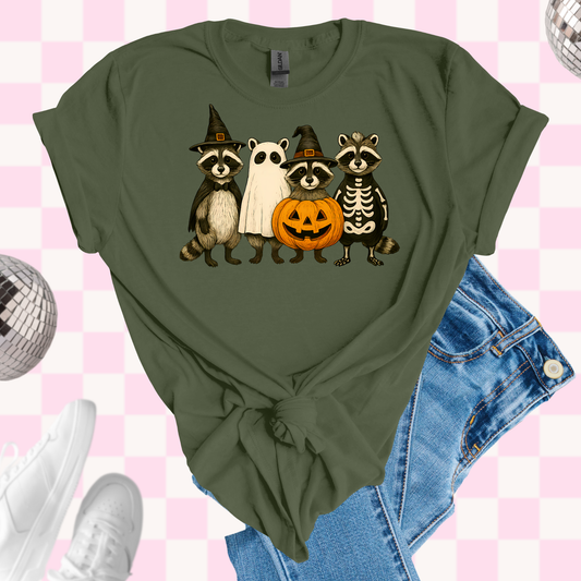 Spooky racoons tshirt