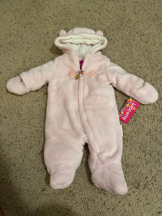 0/3m light pink winter suit