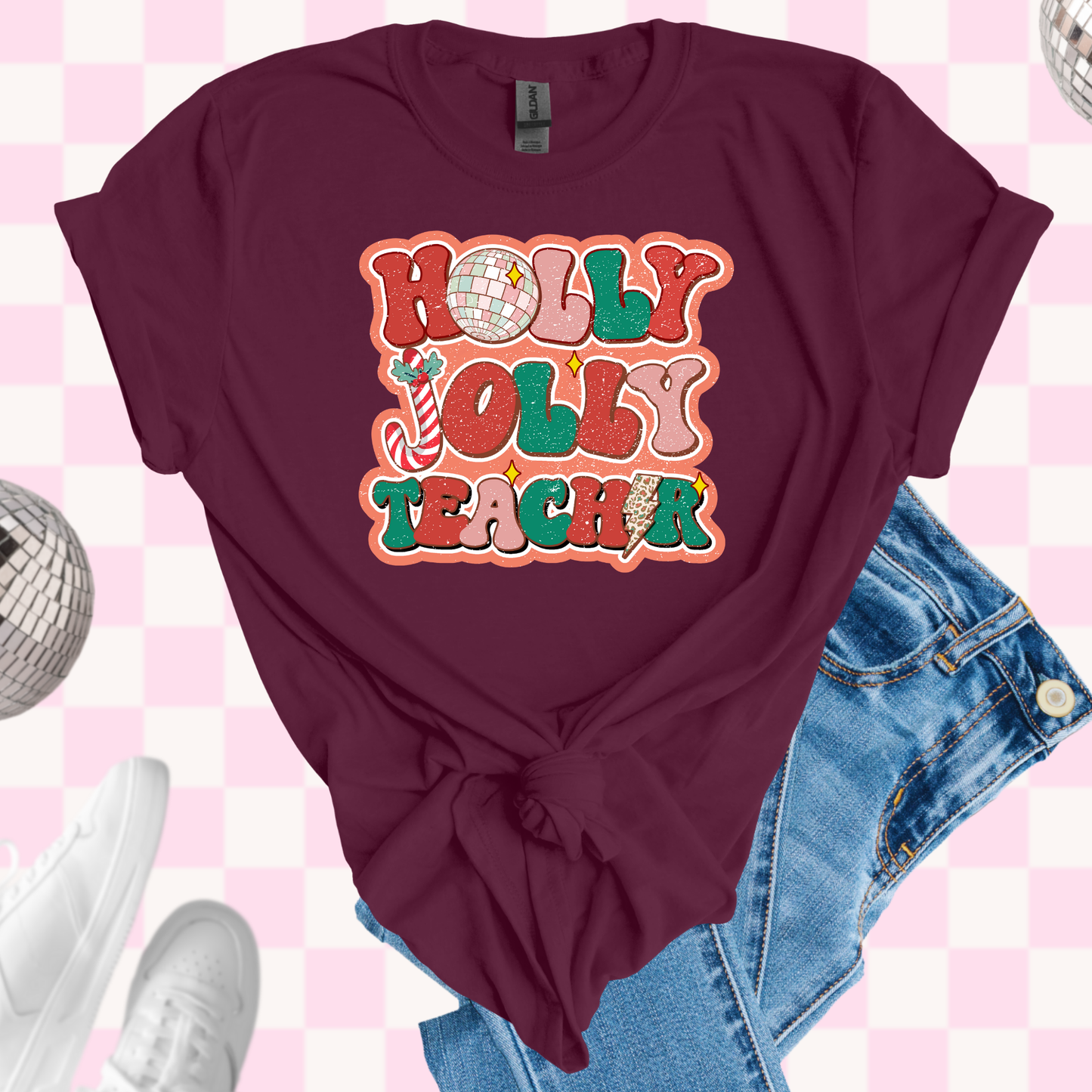 Holly Jolly teacher shirt