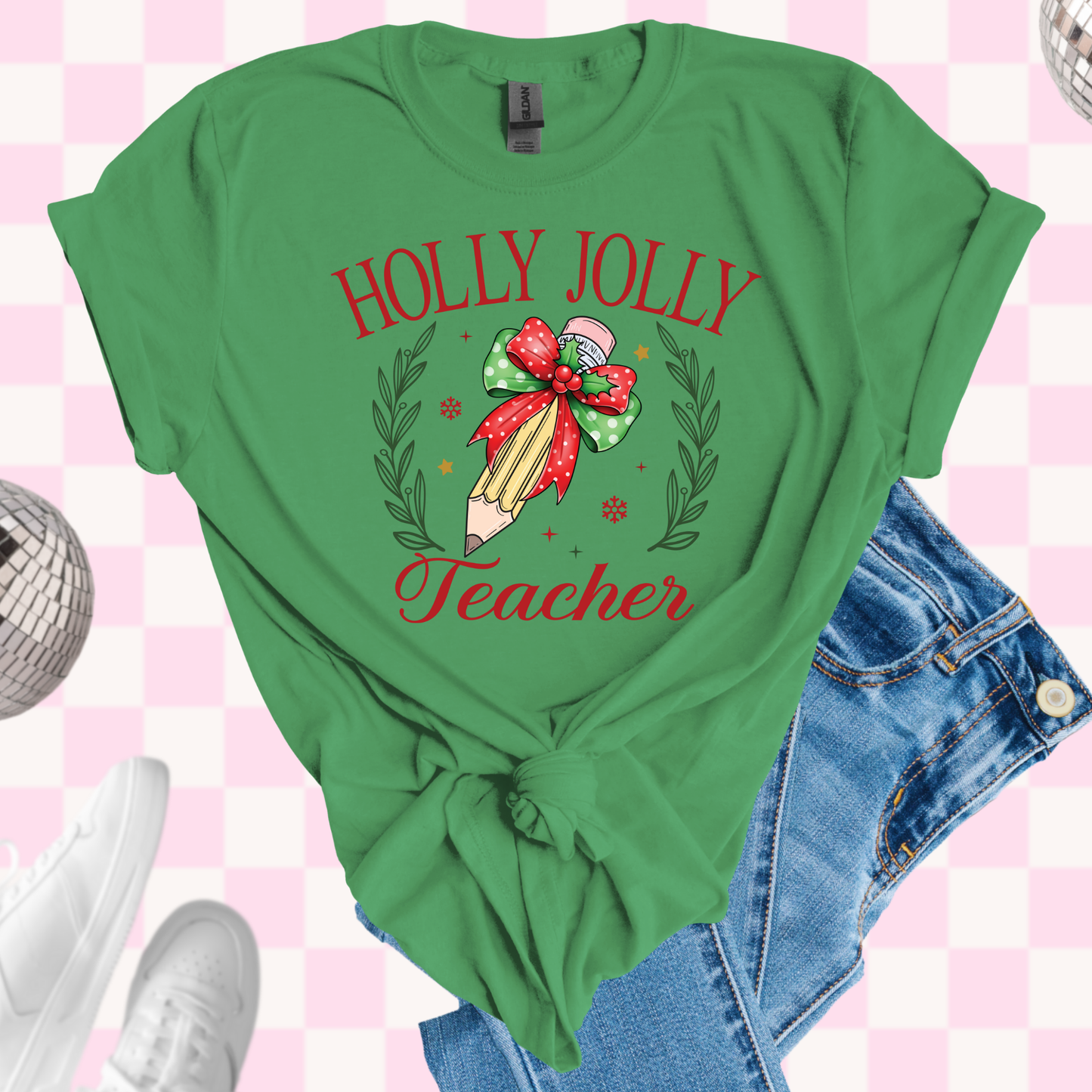 Holly Jolly teacher shirt