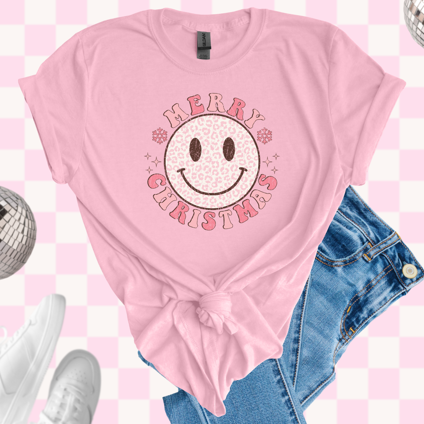 Pink Merry Christmas shirt