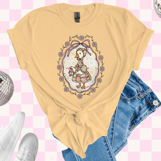 Vintage patchwork goose shirt