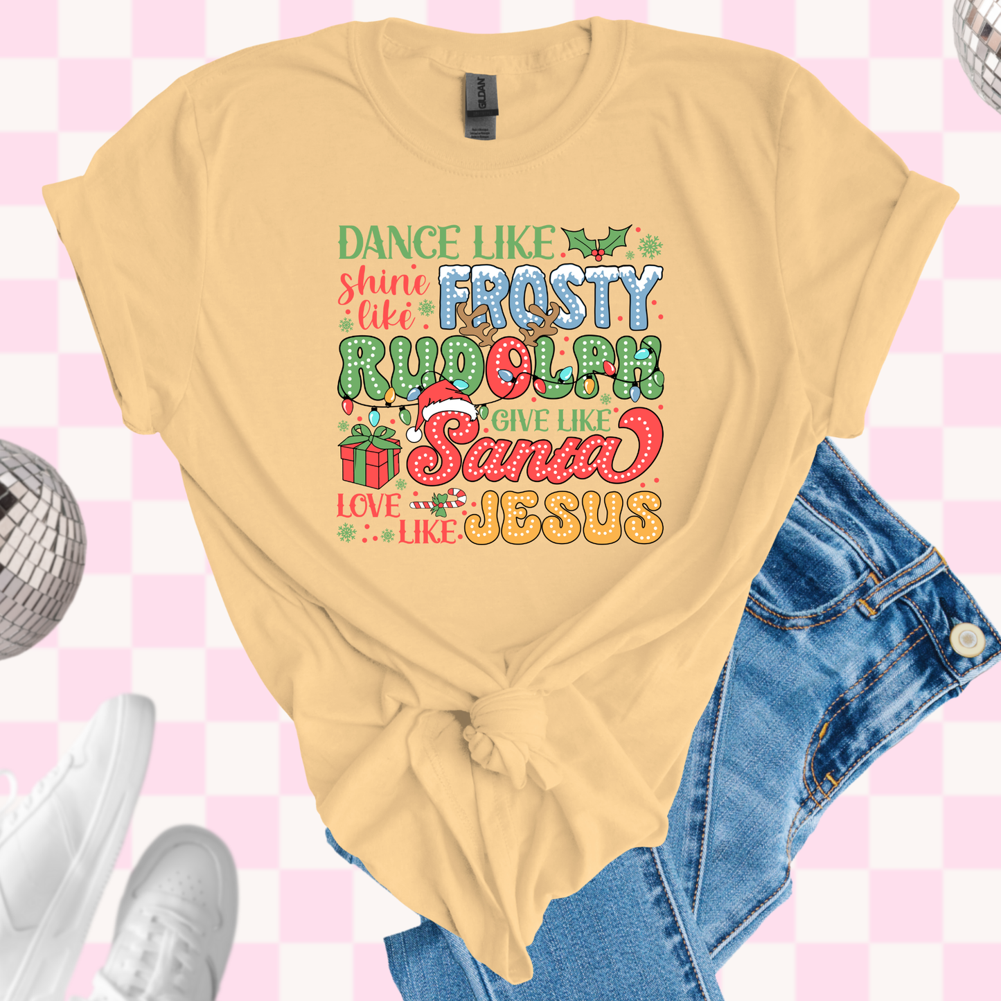 Dance like frosty, love like Jesus shirt