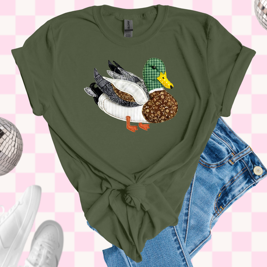 Patchwork duck shirt