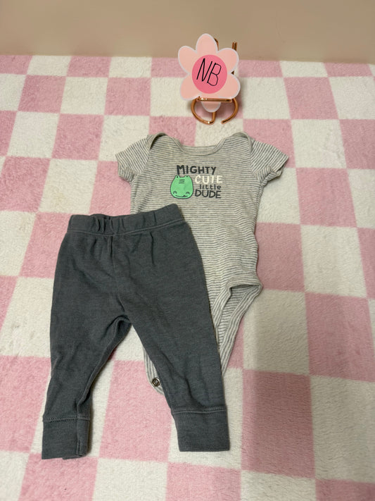 Newborn mighty dude outfit
