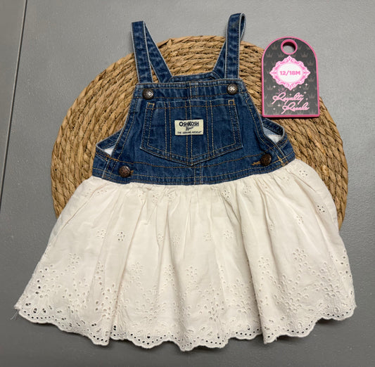 12/18m denim & white dress