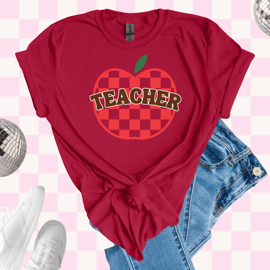 Checkered apple tshirt
