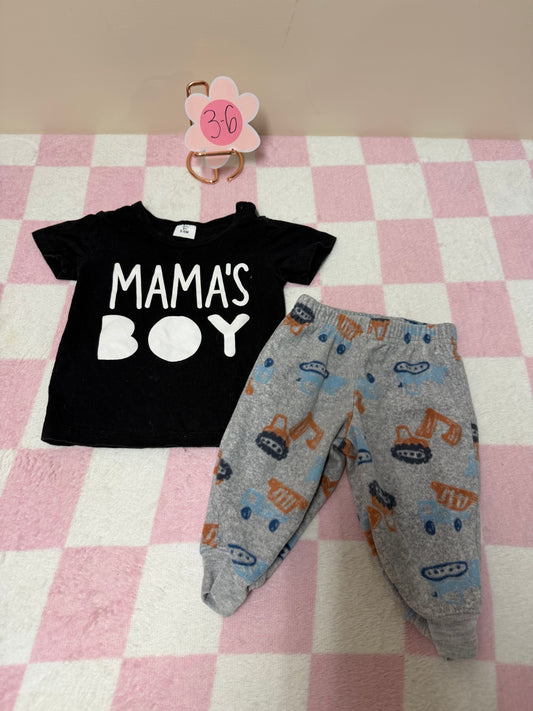 3/6m mama's boy set