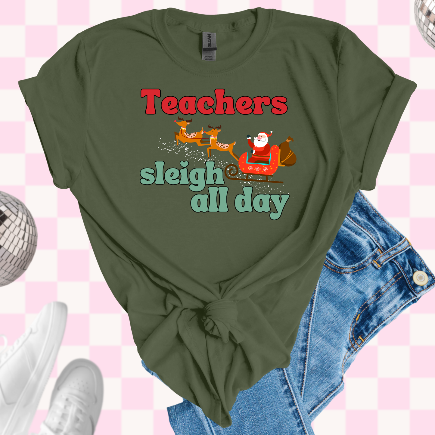 Teachers sleigh all day shirt